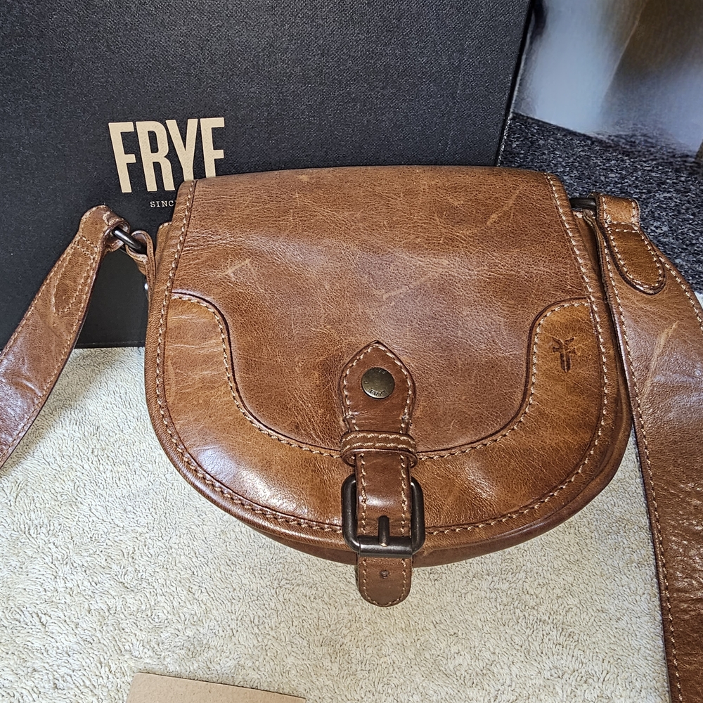 Frye Brown Leather Crossbody Bag